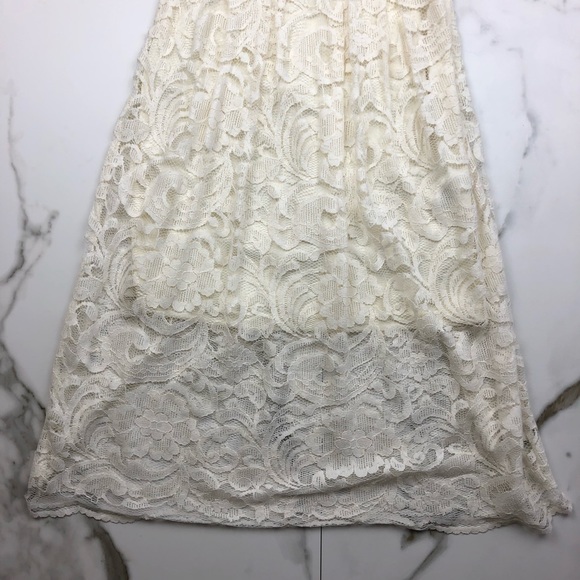 NWT H&M Ivory White Lace Spaghetti Strap Dress - Picture 4 of 7
